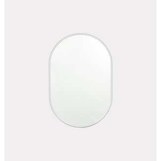 Middle of Nowhere Bjorn Oval Mirror - Bright White
