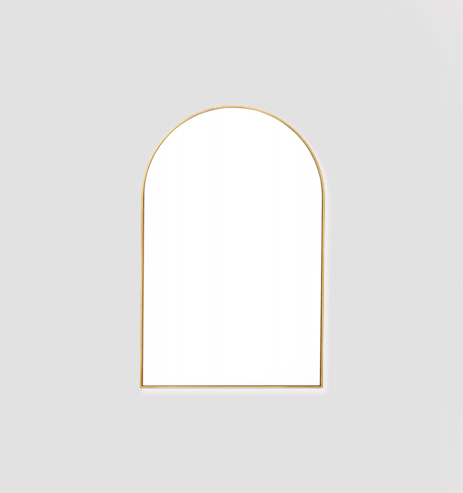 Bjorn Arch Mirror 55 x 85 Brass Dwell