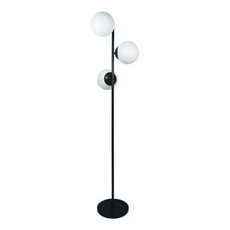 black globe floor lamp