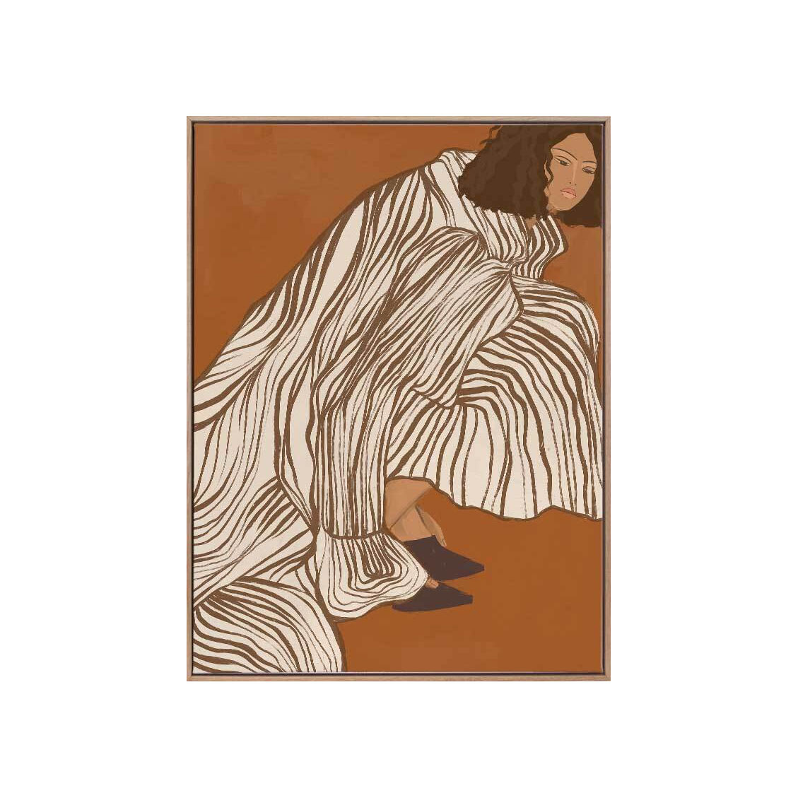 Delilah Divine Oak Box Frame Canvas Dwell