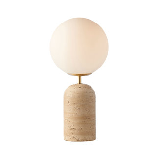 Mayfield Lamps Pty Ltd Soren Travertine & Frosted Glass Lamp