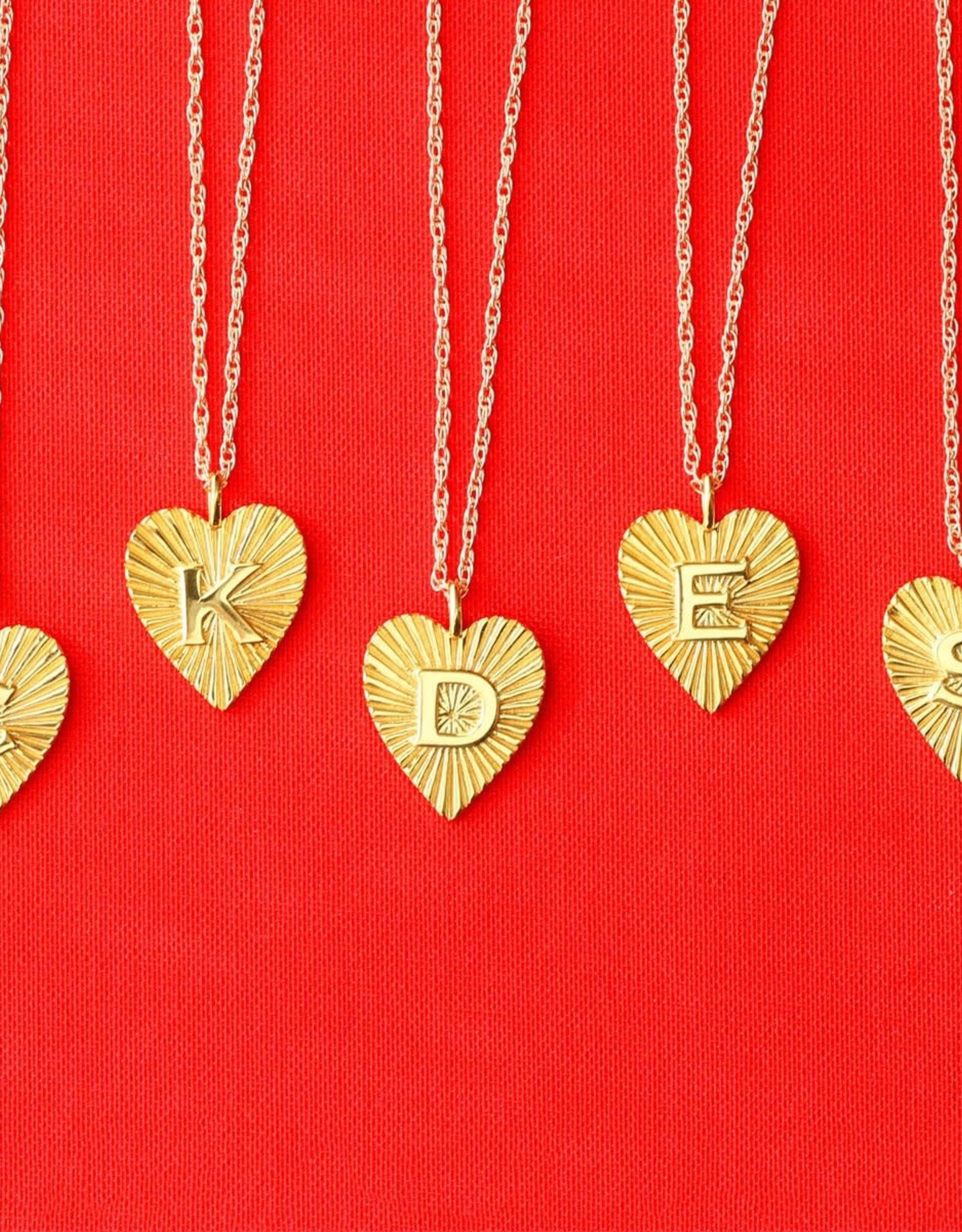 Kris Nations Kris Nations Heart Letter Charm Necklace