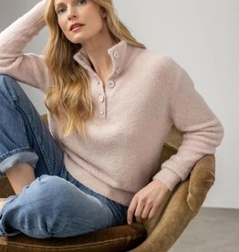 Lilla P Lilla P Easy Henley Sweater