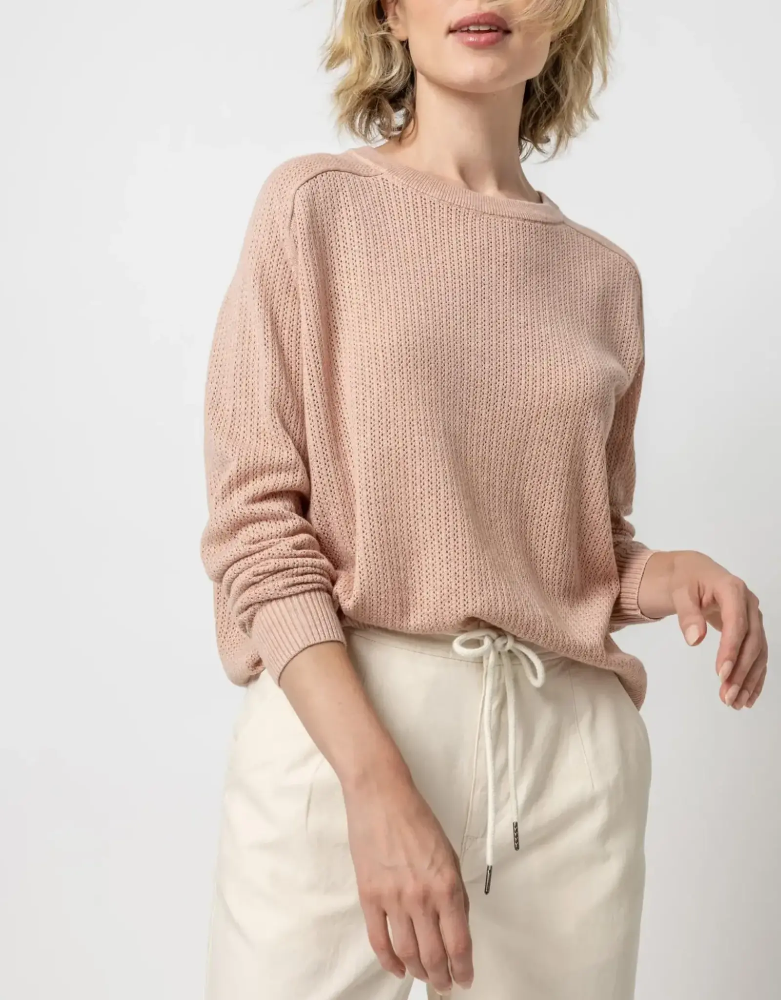 Lilla P Lilla P Saddle Sleeve Pullover Sweater