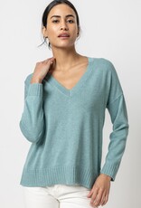 Lilla P Lilla P Easy Back Seam V-Neck Sweater