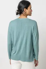 Lilla P Lilla P Easy Back Seam V-Neck Sweater