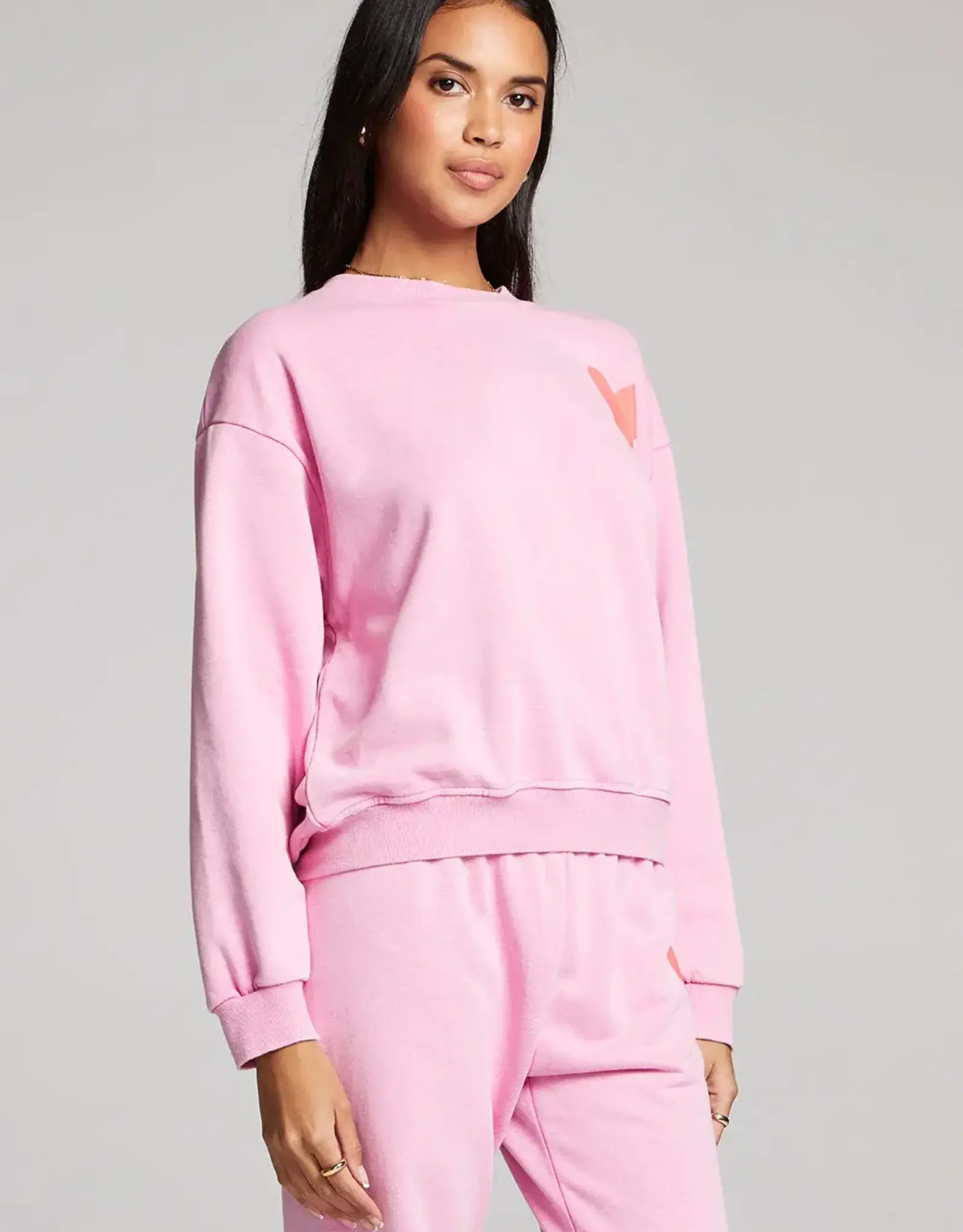 Saltwater Luxe Saltwater Luxe Prism L/S Pullover Pink Heart