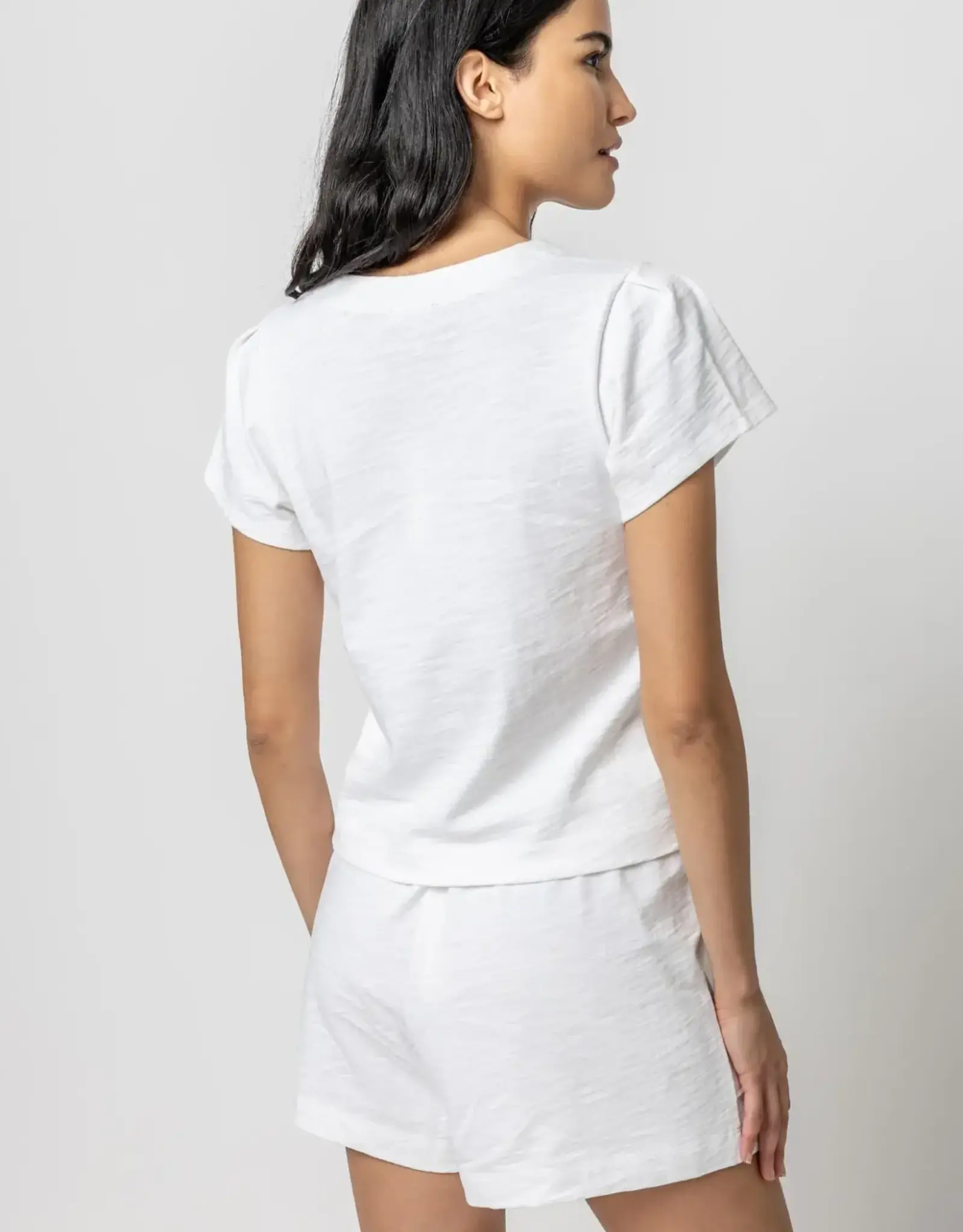 Lilla P Lilla P Pleated Cap Sleeve Tee