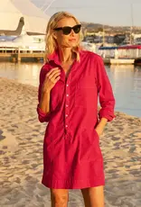 Frank & Eileen Frank & Eileen Southern Playsuit Linen Dress Red