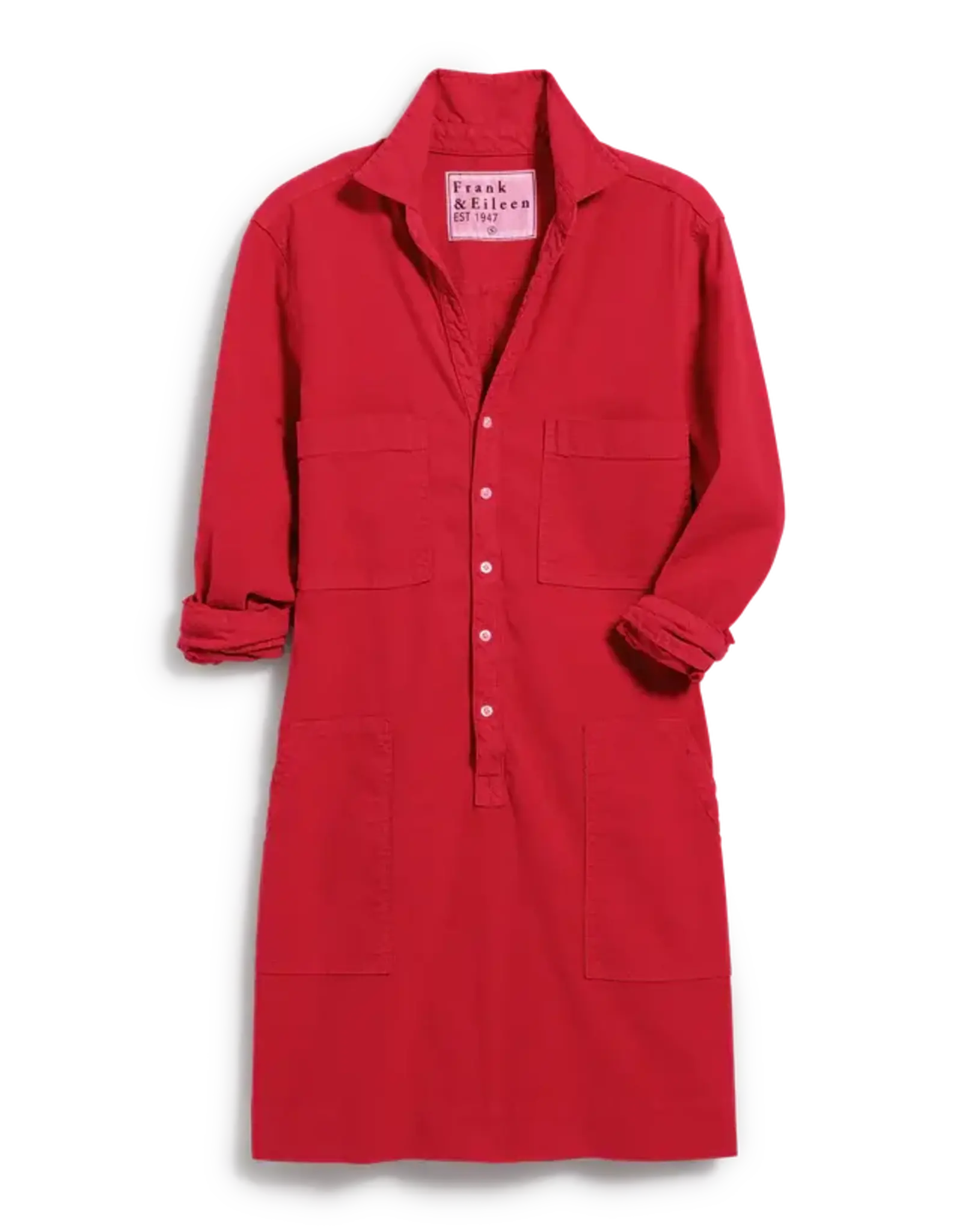 Frank & Eileen Frank & Eileen Southern Playsuit Linen Dress Red