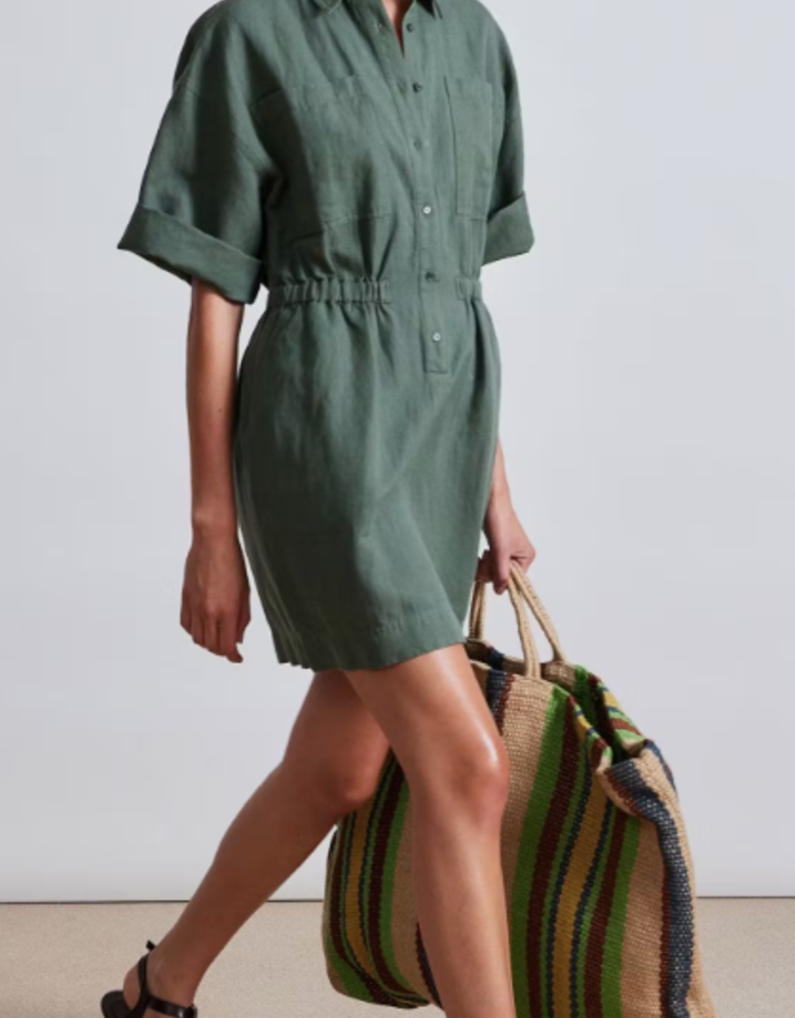 A Piece Apart Apiece Apart Palmera Mini Dress Thyme