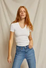 Perfect White Tee PWT Avril S/S Rib U Neck Tee