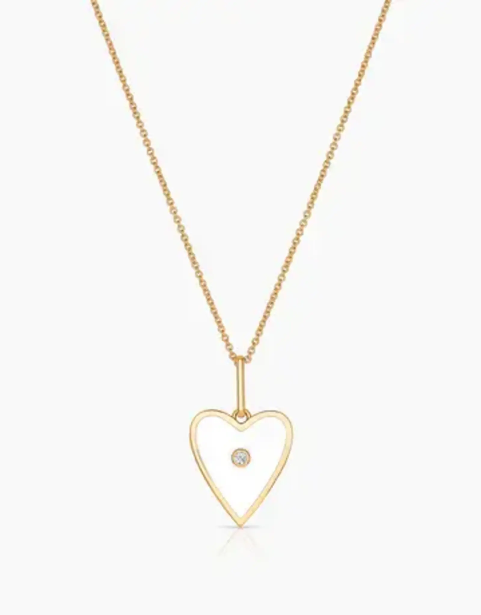 Thatch Thatch Amaya Heart Enamel Necklace White