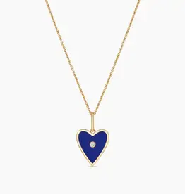 Thatch Thatch Amaya Heart Enamel Necklace Blue