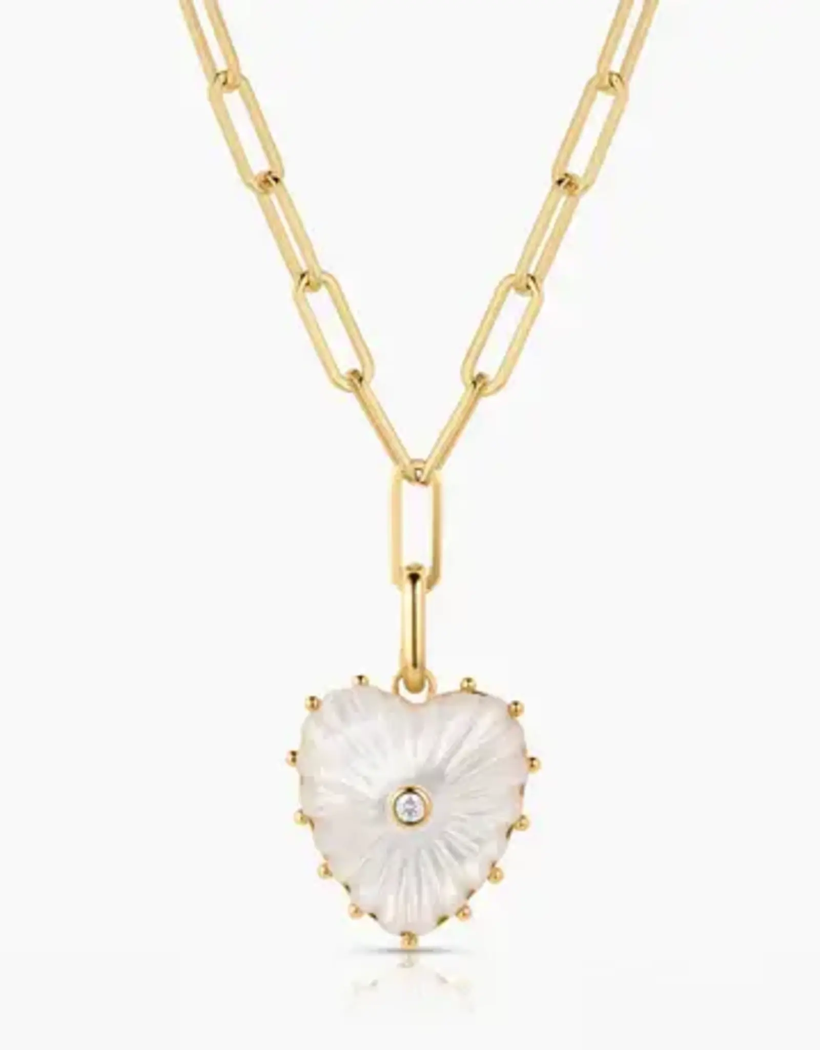 Thatch Thatch Malene Heart Necklace Pearl