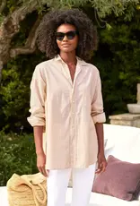 Frank & Eileen Frank & Eileen Shirley Oversized Button Up Shirt Sand Stripe