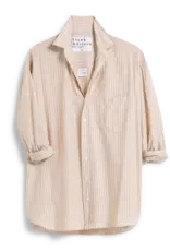 Frank & Eileen Frank & Eileen Shirley Oversized Button Up Shirt Sand Stripe