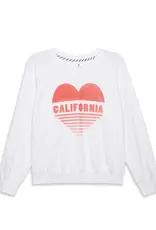 Sundry Sundry Cali Sweatshirt -Heart  Optic White