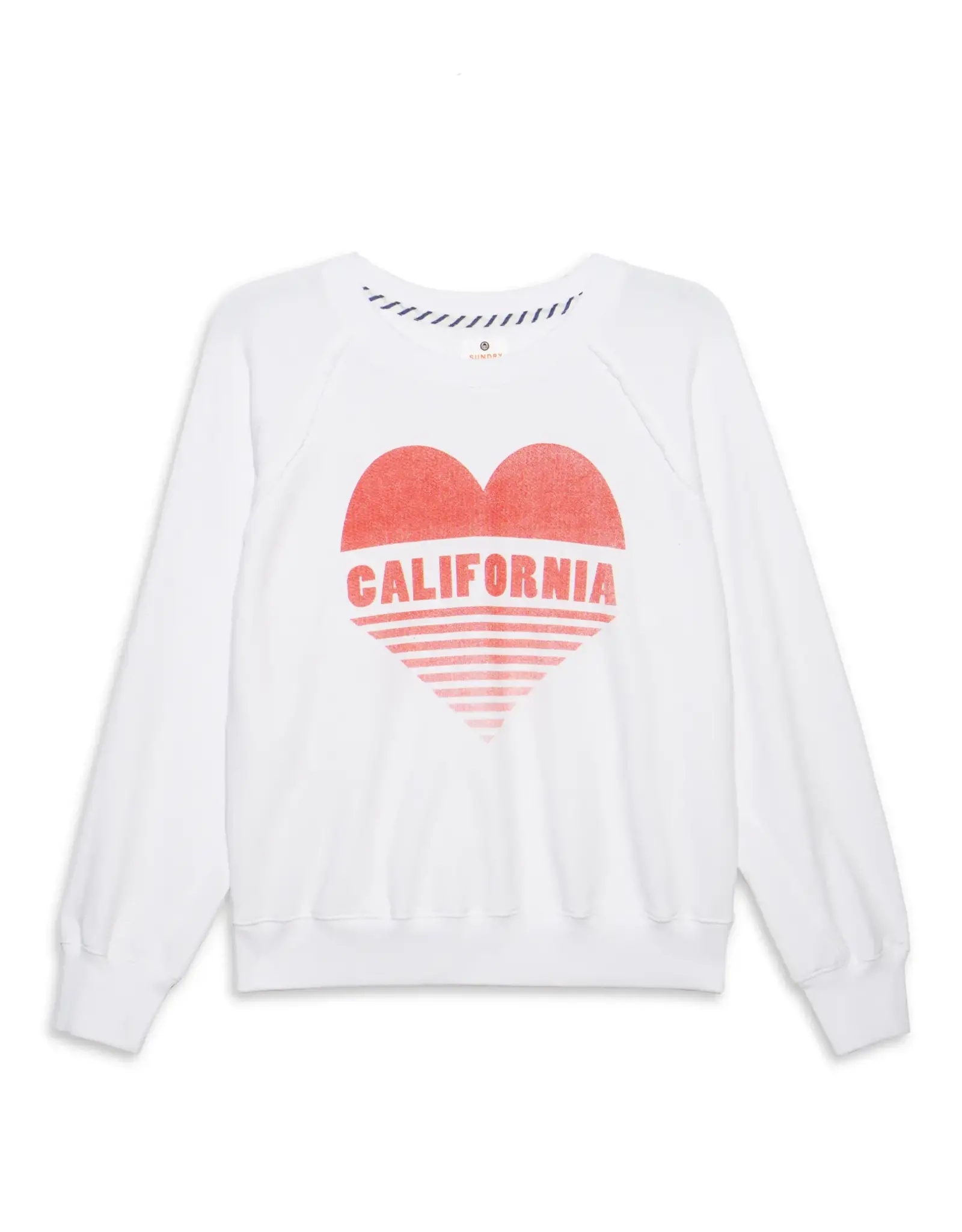 Sundry Sundry Cali Sweatshirt -Heart  Optic White