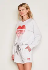 Sundry Sundry Cali Sweatshirt -Heart  Optic White