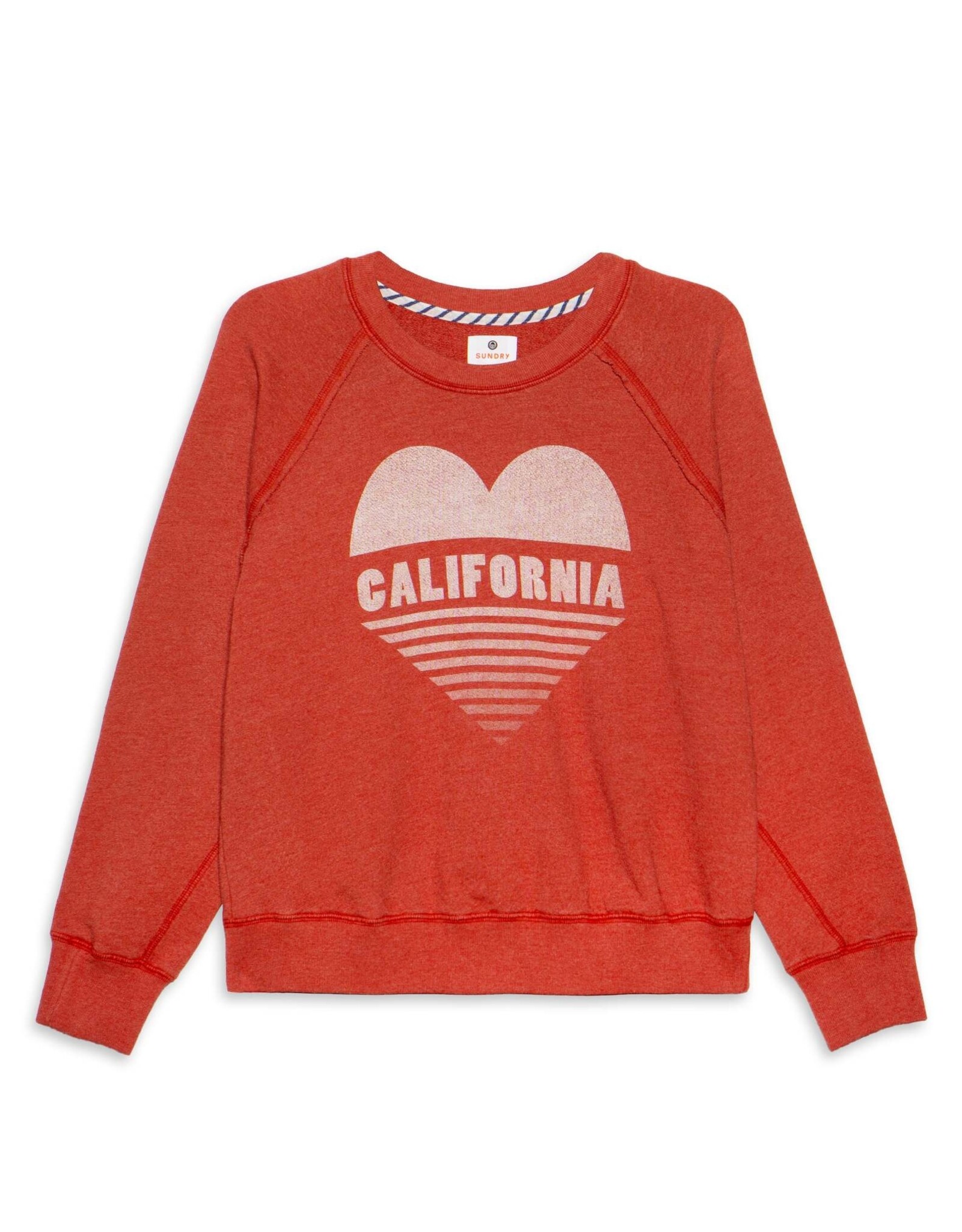 Sundry Sundry Cali Sweatshirt -Heart  Optic White