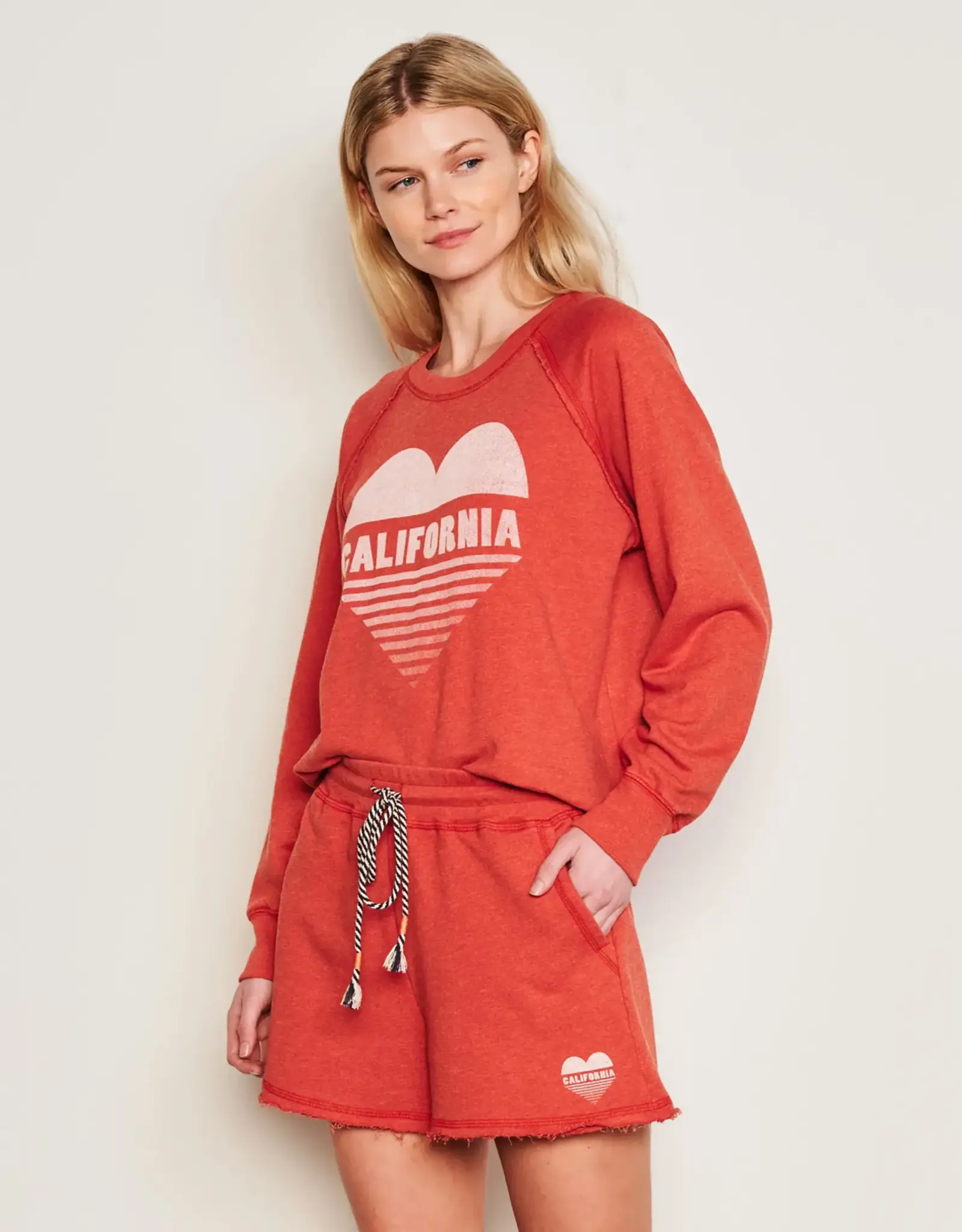 Sundry Sundry Cali Sweatshirt -Heart  Optic White