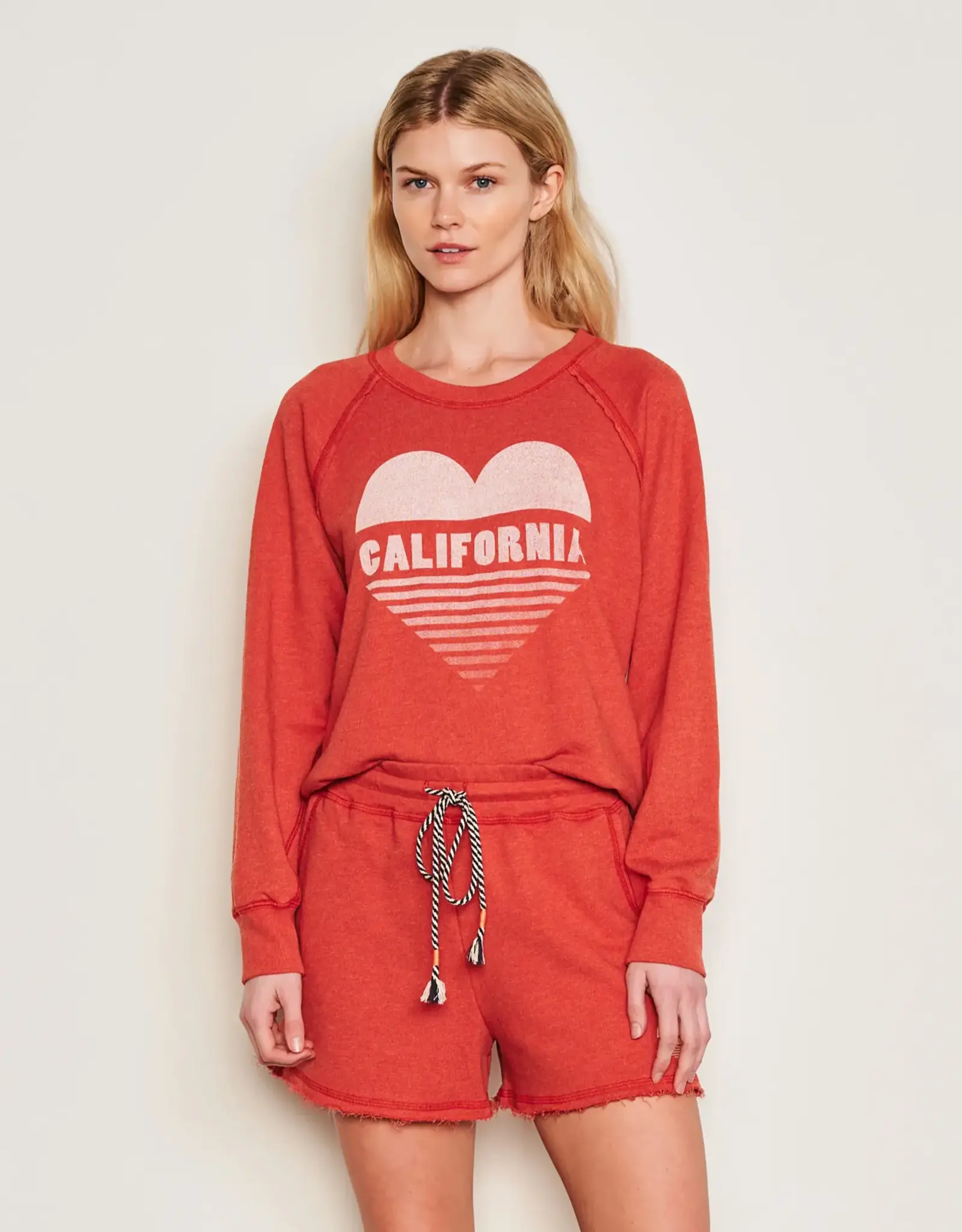 Sundry Sundry Cali Sweatshirt -Heart  Optic White