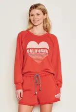 Sundry Sundry Cali Sweatshirt -Heart  Optic White