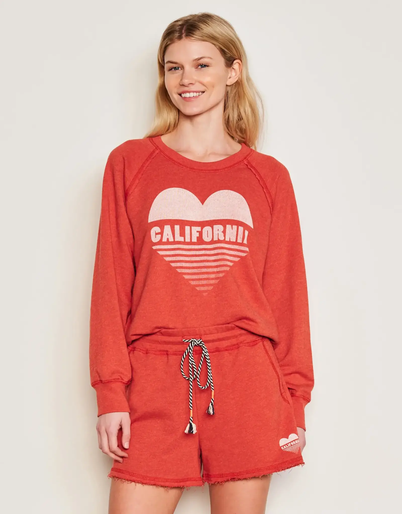 Sundry Sundry Cali Sweatshirt -Heart  Optic White