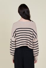 G&G G&G Stripe Crop Sweater Ecru