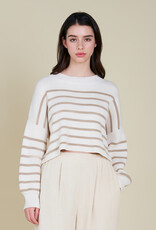 G&G G&G Stripe Crop Sweater Ivory