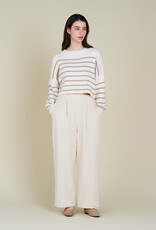 G&G G&G Stripe Crop Sweater Ivory