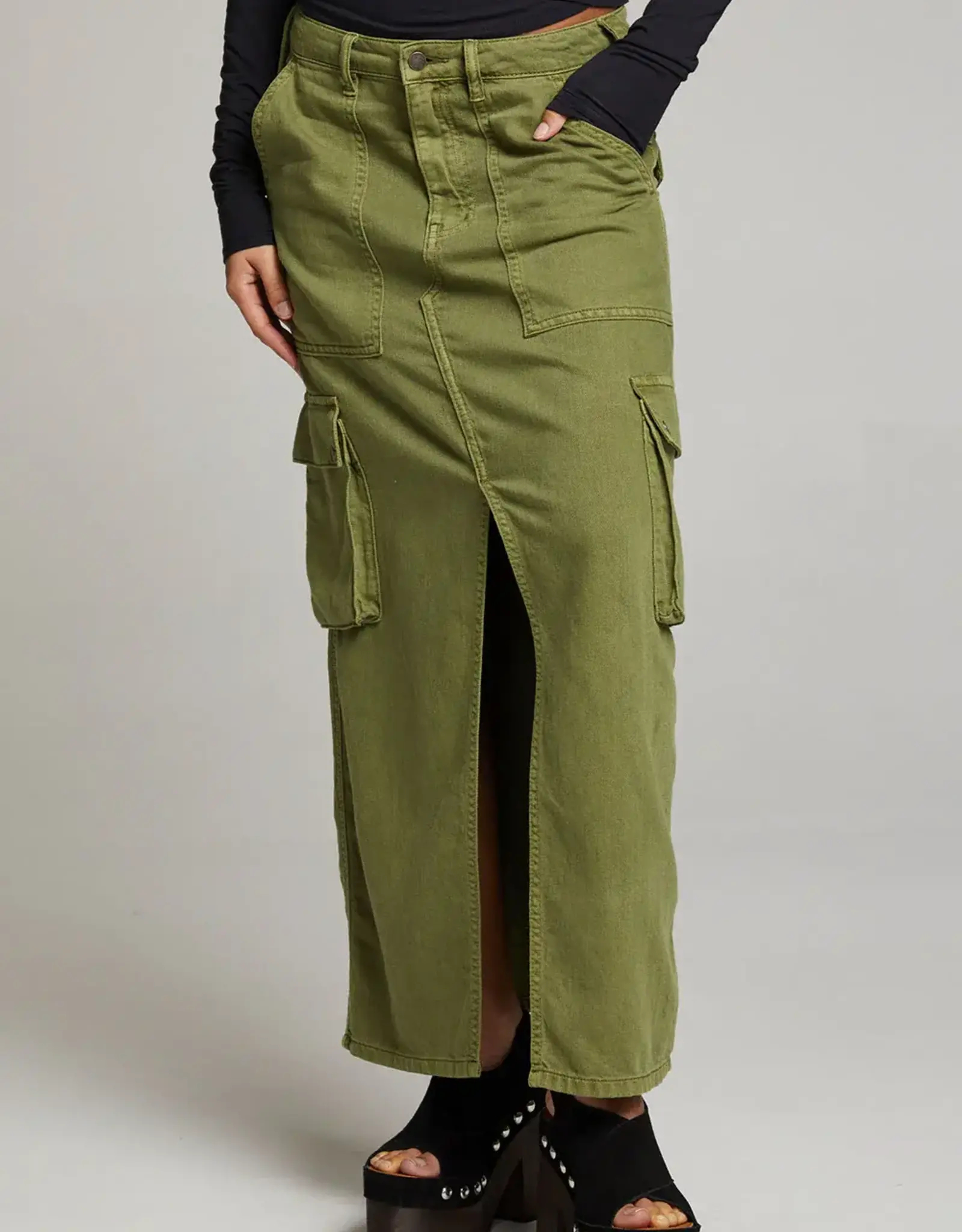 Chaser Chaser Tri Maxi Skirt Sphagnum