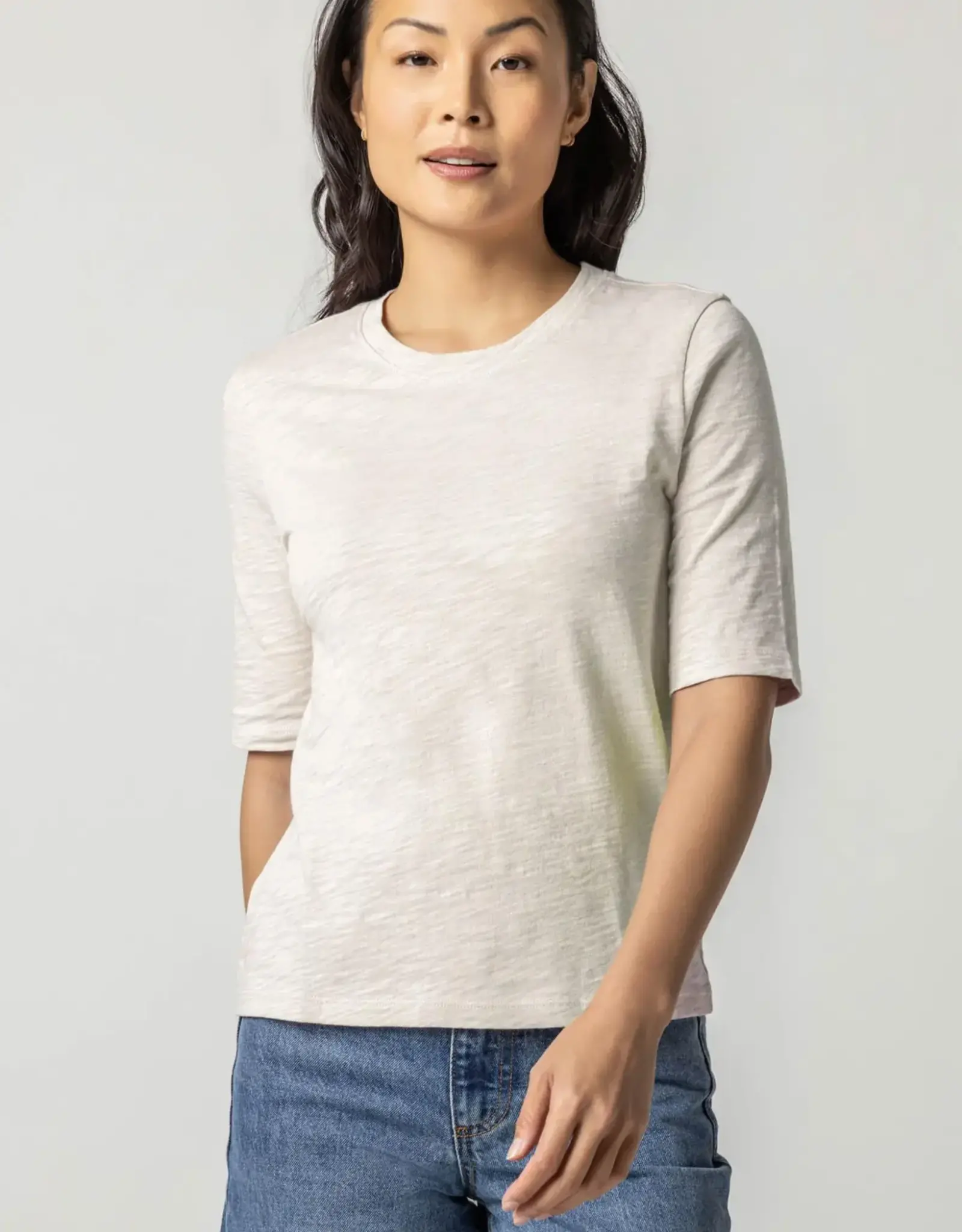 Lilla P Lilla P Elbow Sleeve Crewneck Tee