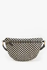 Clare V Clare V. Grande Fanny Woven Checker Blk/Cream