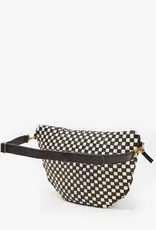 Clare V Clare V. Grande Fanny Woven Checker Blk/Cream