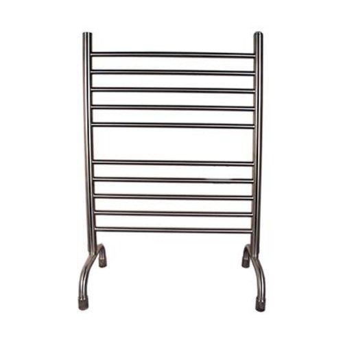 Porte-serviettes chauffant sur pied Solo 24 nickel brossé par Amba Porte-serviettes chauffant sur pied Solo 24 nickel brossé par Amba