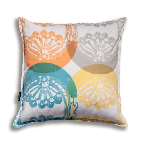 Coussin décoratif carré au design exotique Hoops C Coussin décoratif carré au design exotique Hoops C