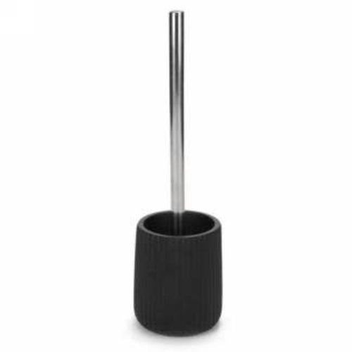 Brosse de toilette noire avec support en porcelaine Attitude Brosse de toilette noire avec support en porcelaine Attitude