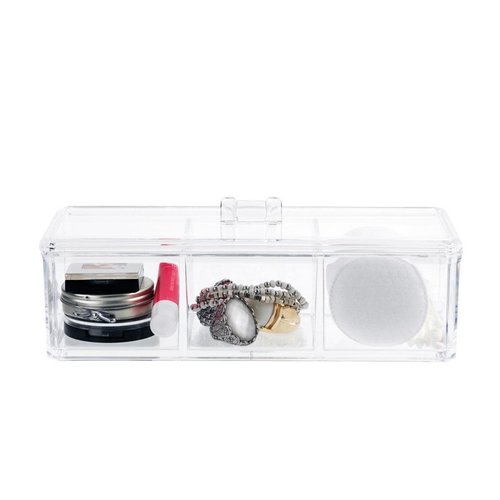 Organisateur de comptoir rectangulaire à 3 compartiment Organisateur de comptoir rectangulaire à 3 compartiment