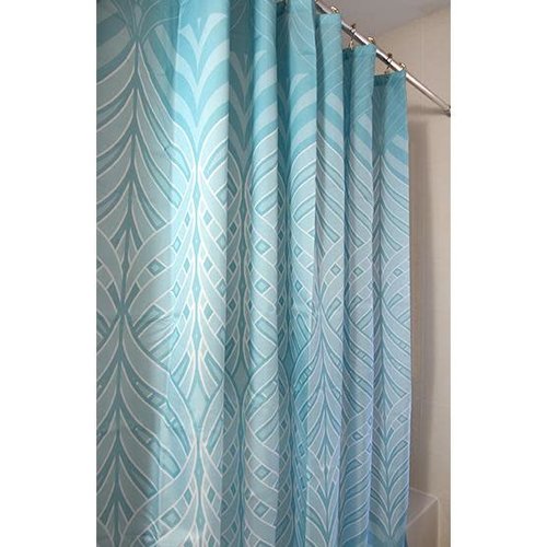 Rideau de douche bleu à motif luxueux par Harman Rideau de douche bleu à motif luxueux par Harman