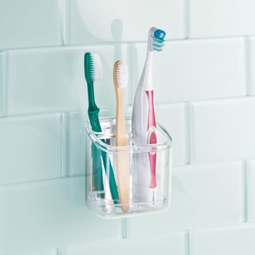 Porte-brosse à dents autocollant Affixx par Interdesign Porte-brosse à dents autocollant Affixx par Interdesign