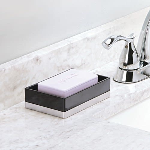 Porte-savon noir Clarity par Interdesign Porte-savon noir Clarity par Interdesign