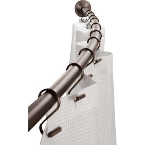 Pôle courbée bronze pour rideau de douche par Interdesign Pôle courbée bronze pour rideau de douche par Interdesign