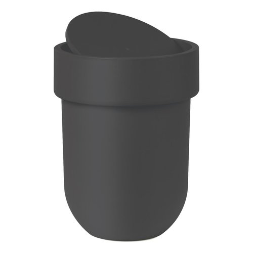 Poubelle noire avec couvercle Touch par Umbra Poubelle noire avec couvercle Touch par Umbra