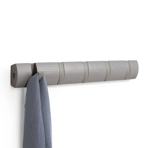 Porte-manteau gris à 5 crochets Flip par Umbra Porte-manteau gris à 5 crochets Flip par Umbra