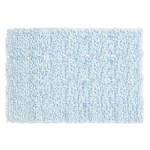 Tapis à bouclettes bleu pâle en fibres recyclées Tapis à bouclettes bleu pâle en fibres recyclées