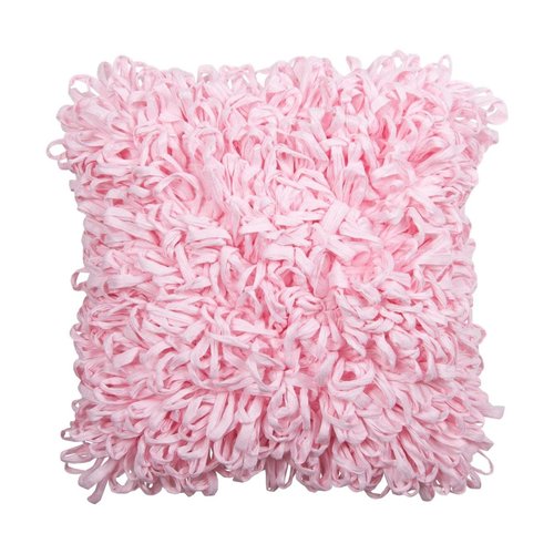 Coussin décoratif rose pâle en fibres recyclées Coussin décoratif rose pâle en fibres recyclées