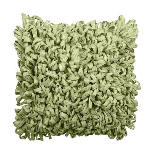 Coussin décoratif vert pâle en fibres recyclées Coussin décoratif vert pâle en fibres recyclées