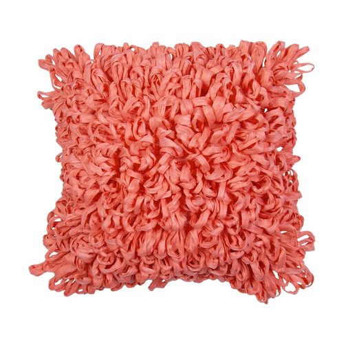 Coussin décoratif corail en fibres recyclées Coussin décoratif corail en fibres recyclées